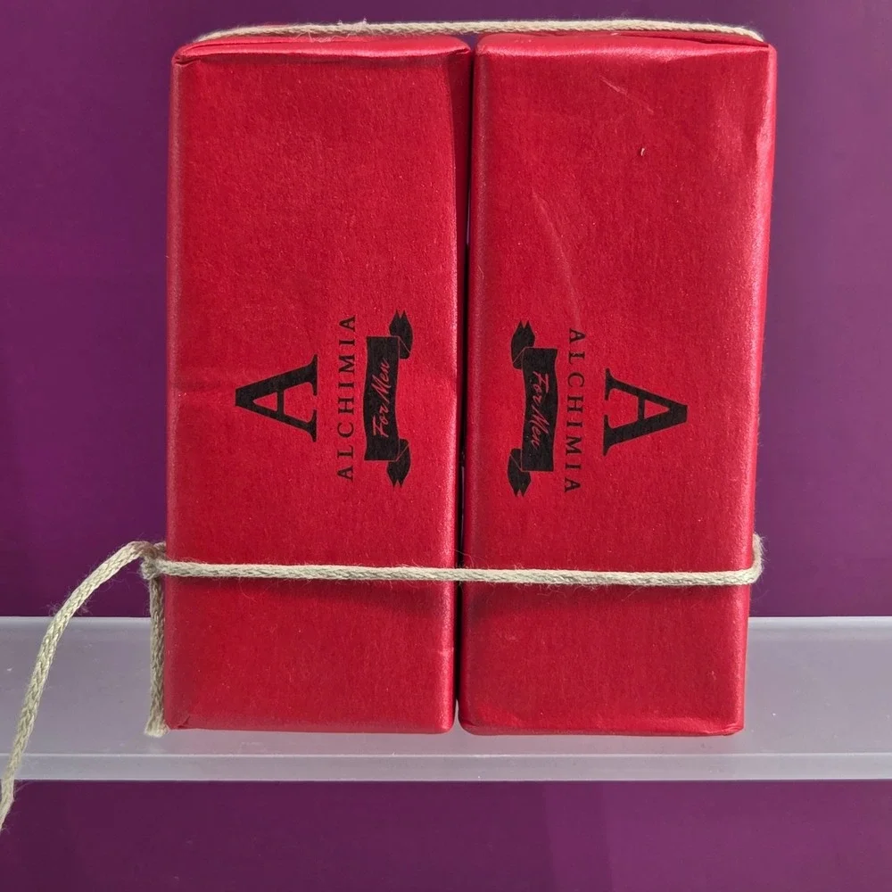 Alchimia Bourbon Vegetable Soap Men 17 5oz 2 Pack Made in Italy Luxury Grooming